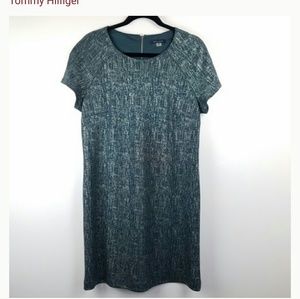 Tommy Hilfiger blue sparkly cap-sleeved dress